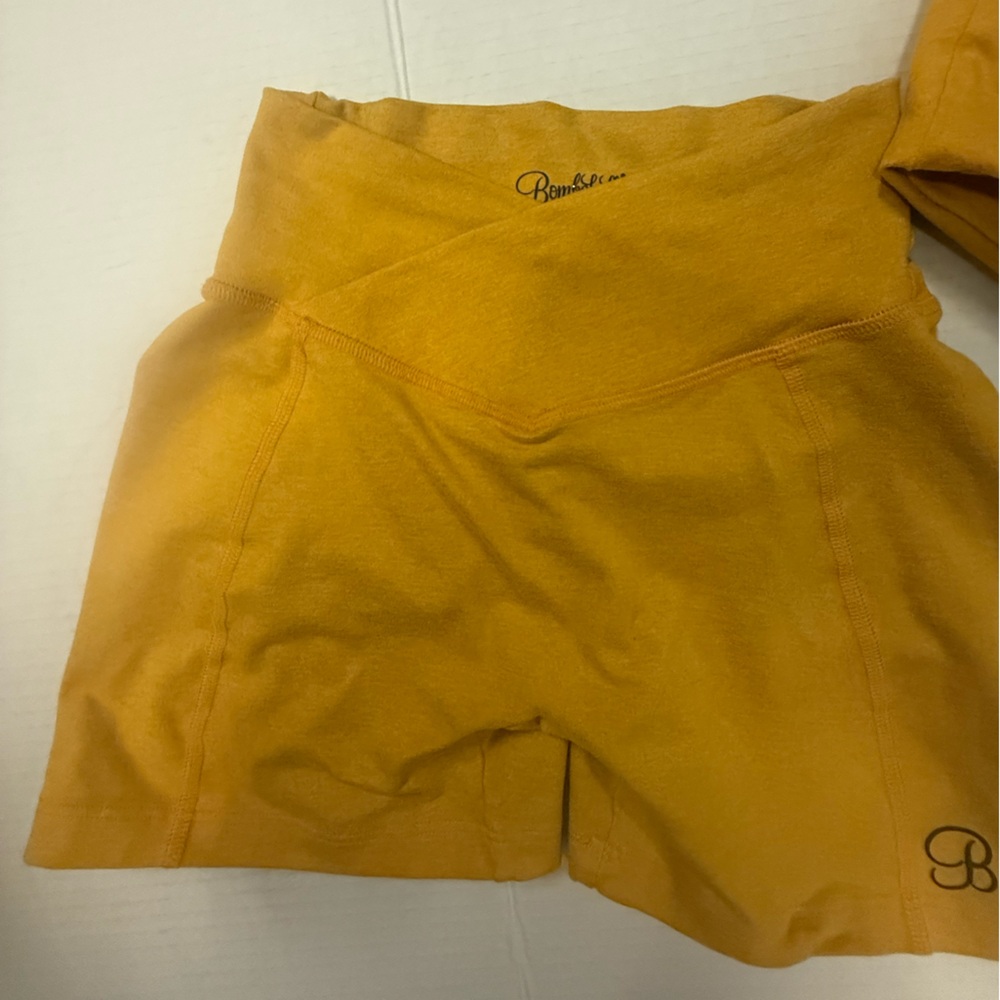 Bombshell Sportswear yellow Athletic Shorts Set - Picture 3 of 5